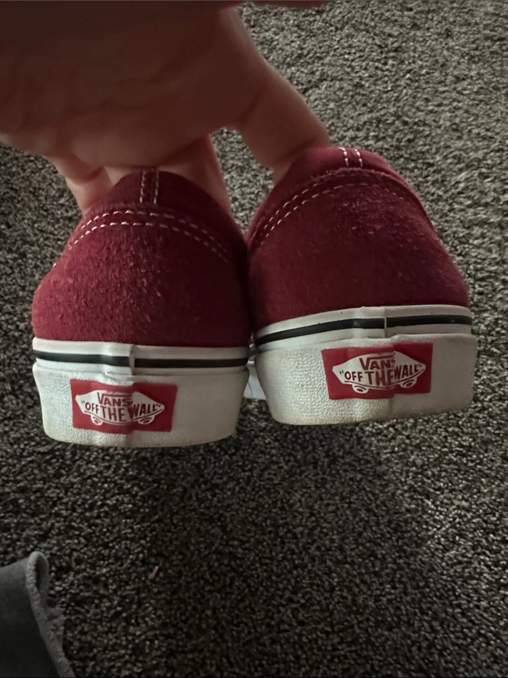 Unisex Burgundy and White High-Top Skate Sneakers 5.5 / 7.0 Streetwear Holiday